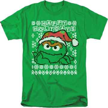 Sesame Street Oscar The Grouch Ugly Christmas - Men's Regular Fit T-Shirt Men's Regular Fit T-Shirt Sesame Street