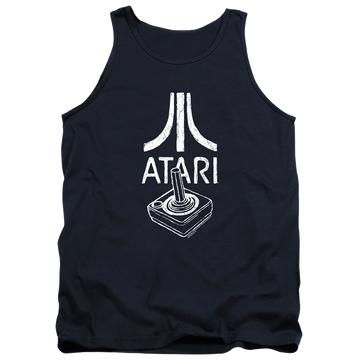 Navy men's tank with Atari Joystick Logo graphic