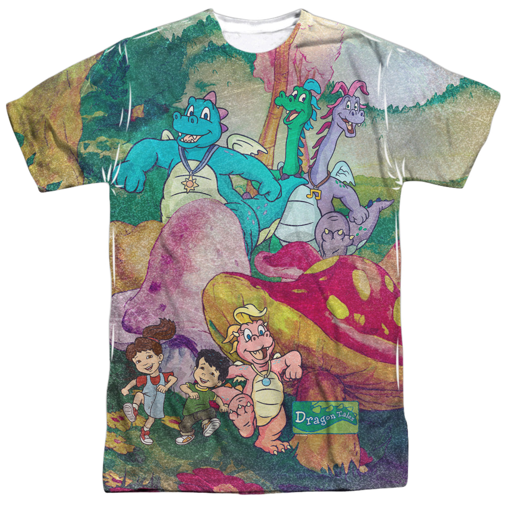 Dragon Tales Mushroom Meadow - Men's All-Over Print T-Shirt Men's All-Over Print T-Shirt Dragon Tales