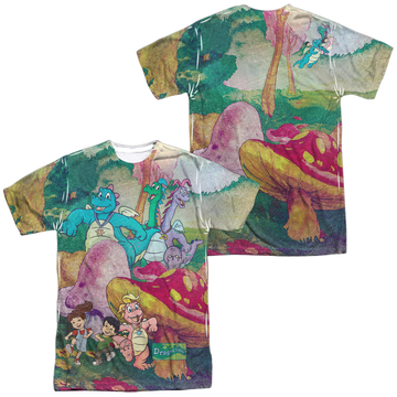 Dragon Tales Mushroom Meadow men's all-over print t-shirt