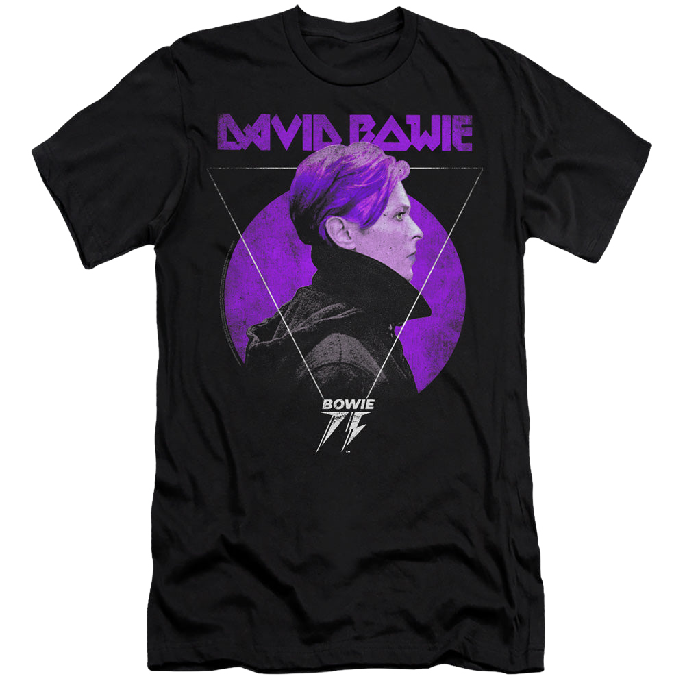 David Bowie Side Profile 75 Logo - Men's Premium Slim Fit T-Shirt Men's Premium Slim Fit T-Shirt David Bowie