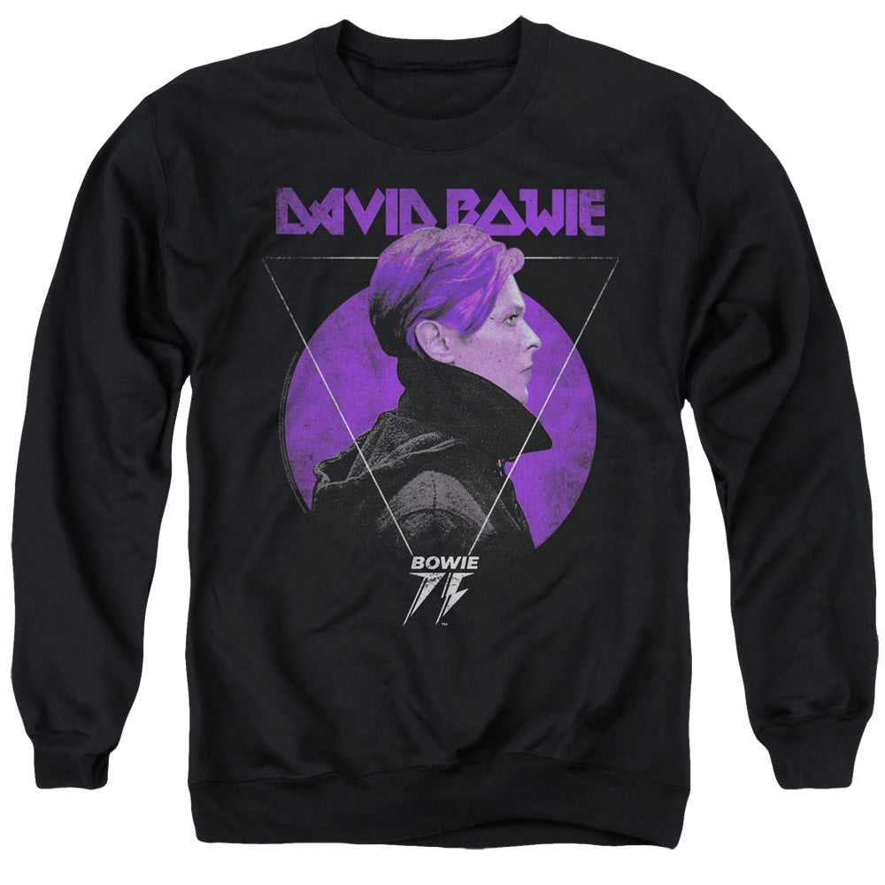 David Bowie Side Profile 75 Logo - Men's Crewneck Sweatshirt Men's Crewneck Sweatshirt David Bowie