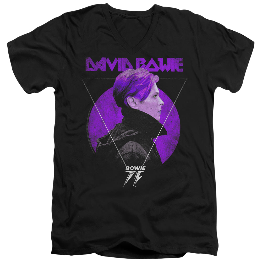 David Bowie Side Profile 75 Logo - Men's V-Neck T-Shirt Men's V-Neck T-Shirt David Bowie