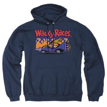 Navy pullover hoodie with Wacky Races™ - Sweatshirt graphic