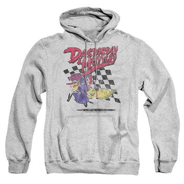 Athletic heather pullover hoodie with Wacky Races Dastardly & Muttley 1 graphic