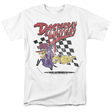 White men's regular fit t-shirt with Wacky Races Dastardly & Muttley 2 graphic