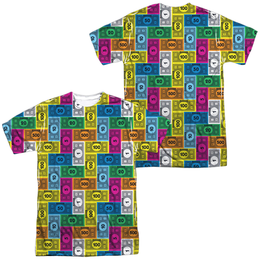 Hasbro Cash Rich (Front/Back Print) - Men's All-Over Print T-Shirt Men's All-Over Print T-Shirt Monopoly