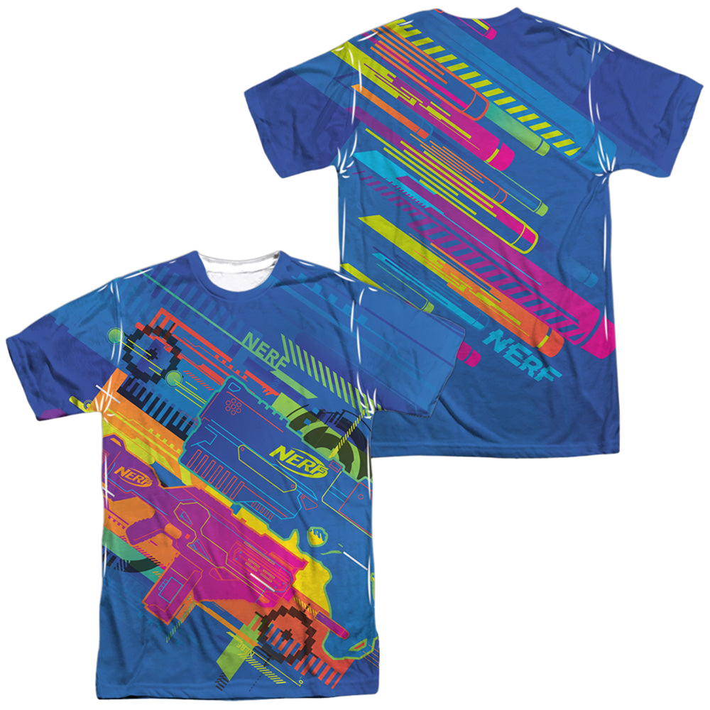 Hasbro Neon Collage (Front/Back Print) - Men's All-Over Print T-Shirt Men's All-Over Print T-Shirt Nerf