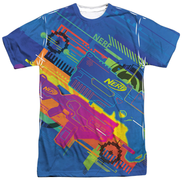 Nerf Hasbro Neon Collage men's all-over print t-shirt