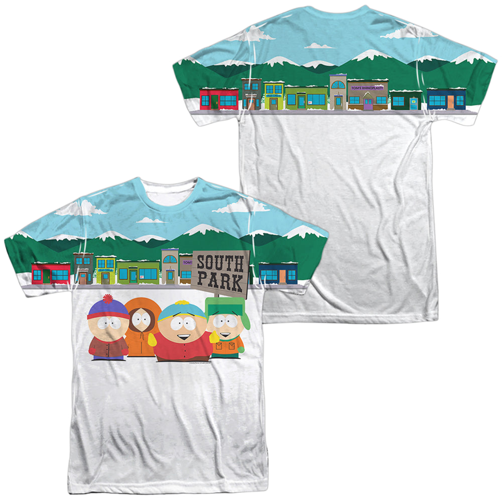 South Park Boys And Sign (Front/Back Print) - Men's All-Over Print T-Shirt Men's All-Over Print T-Shirt South Park