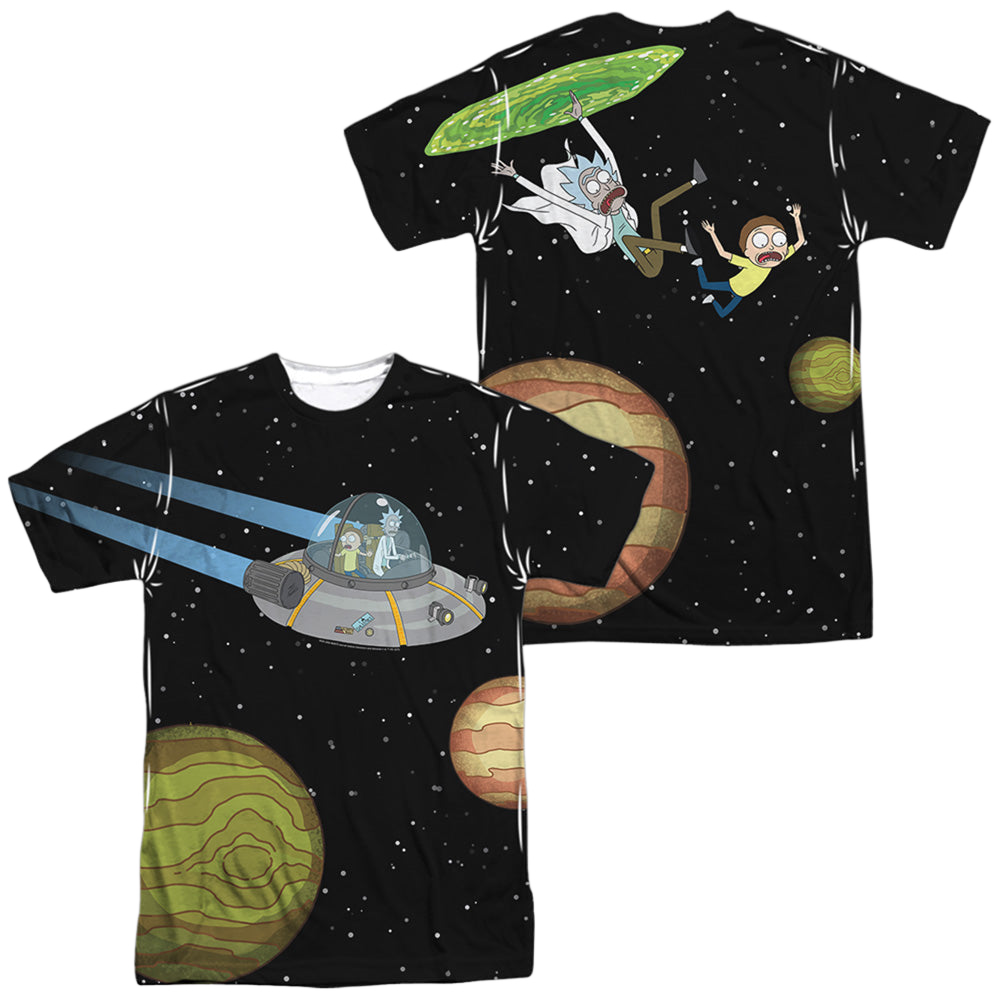 Rick and Morty Rick And Morty In Space - Men's All-Over Print T-Shirt Men's All-Over Print T-Shirt Rick and Morty