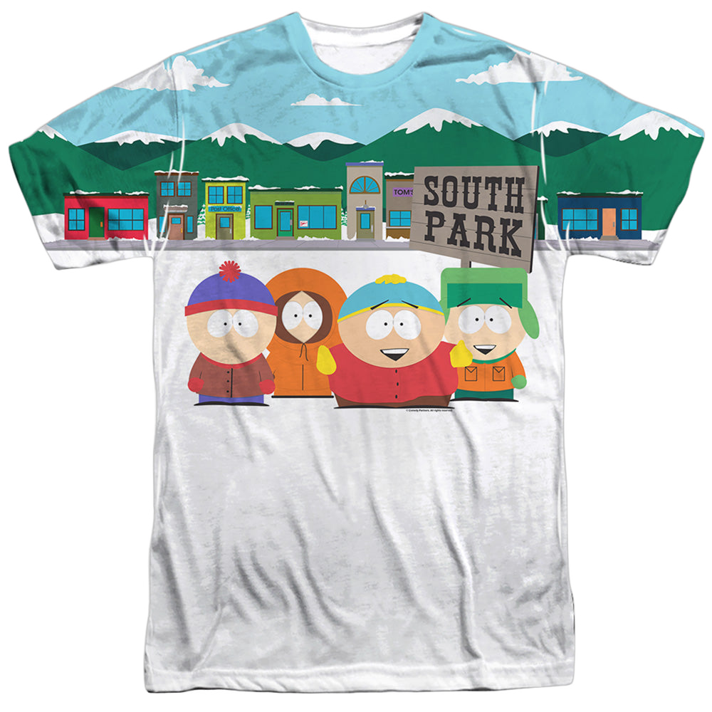 South Park Boys And Sign - Men's All-Over Print T-Shirt Men's All-Over Print T-Shirt South Park