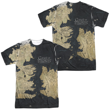 Game of Thrones Westeros Map men's all-over print t-shirt