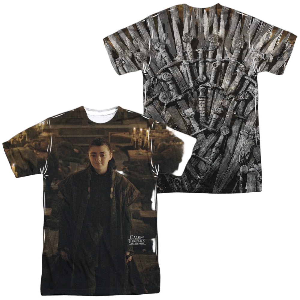 Game of Thrones Arya For The Throne (Front/Back Print) - Men's All-Over Print T-Shirt Men's All-Over Print T-Shirt Game of Thrones