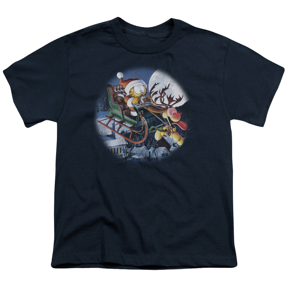 Garfield Moonlight Ride - Youth T-Shirt Youth T-Shirt (Ages 8-12) Garfield