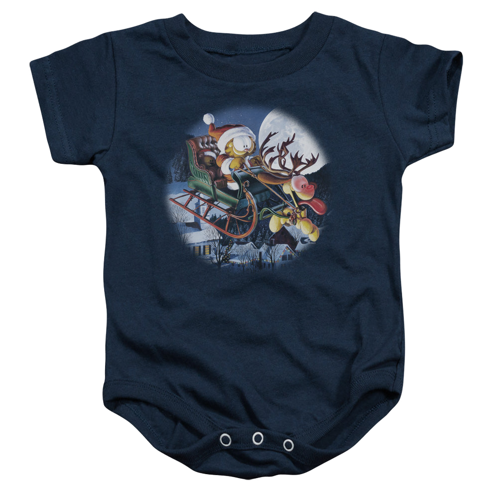 Garfield Moonlight Ride - Baby Bodysuit Baby Bodysuit Garfield