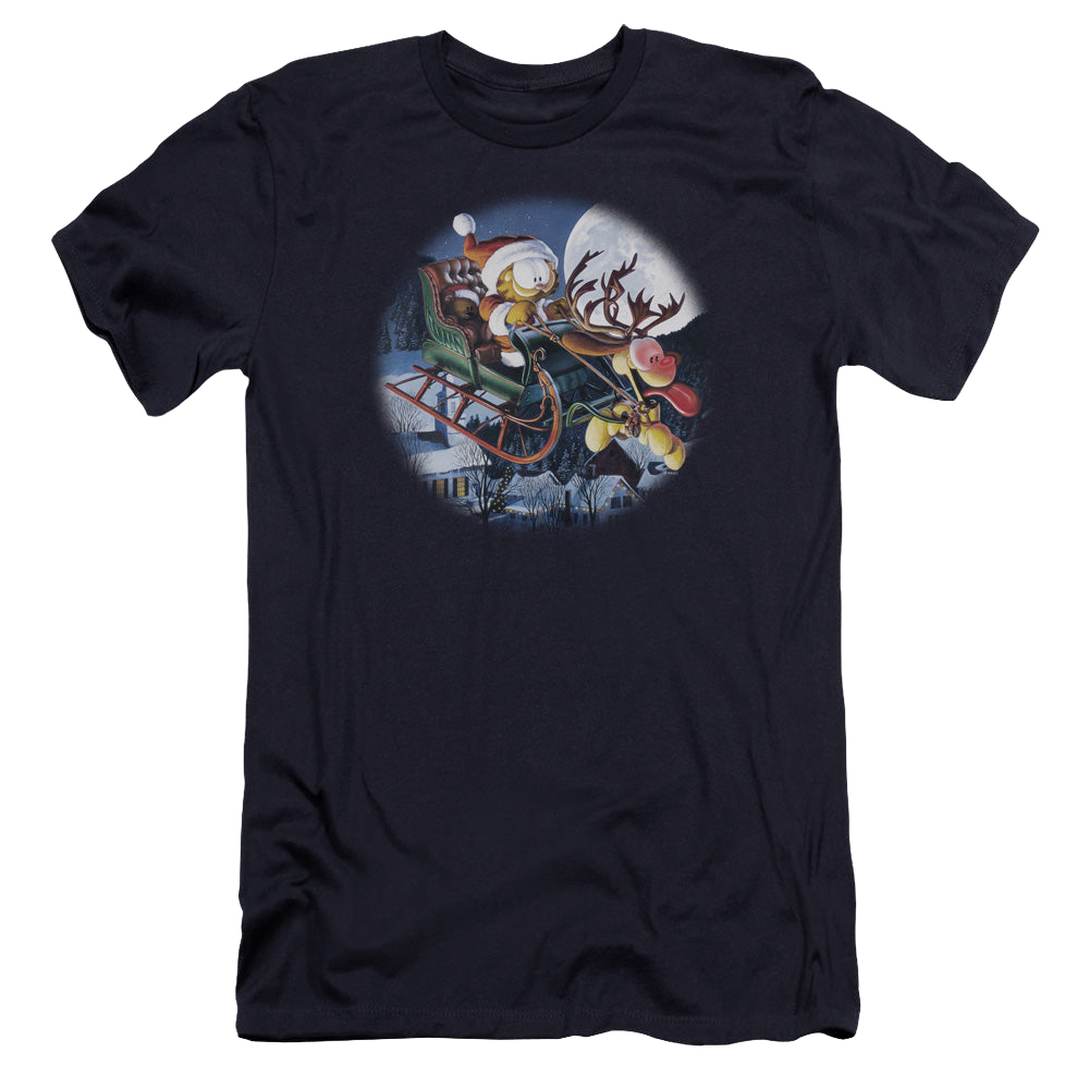 Garfield Moonlight Ride - Men's Premium Slim Fit T-Shirt Men's Premium Slim Fit T-Shirt Garfield