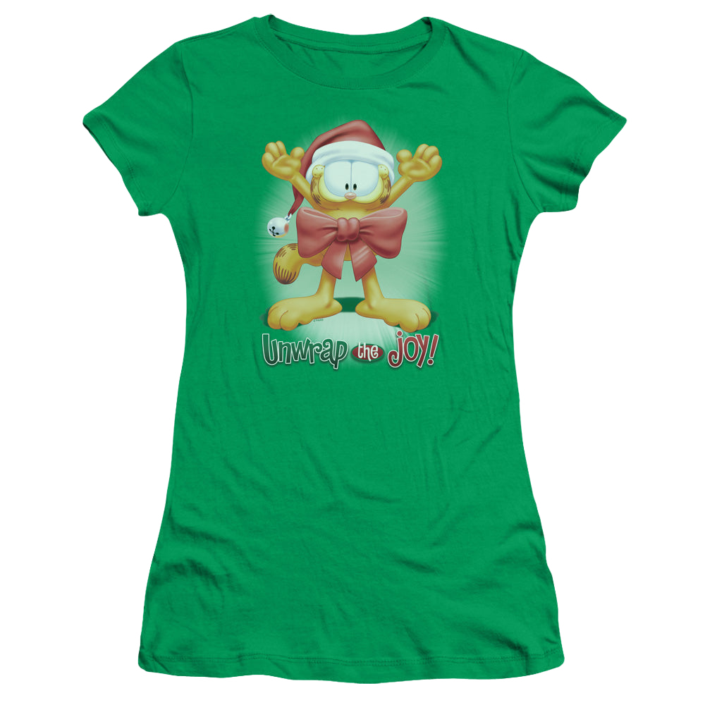 Garfield Unwrap The Joy! - Juniors T-Shirt Juniors T-Shirt Garfield