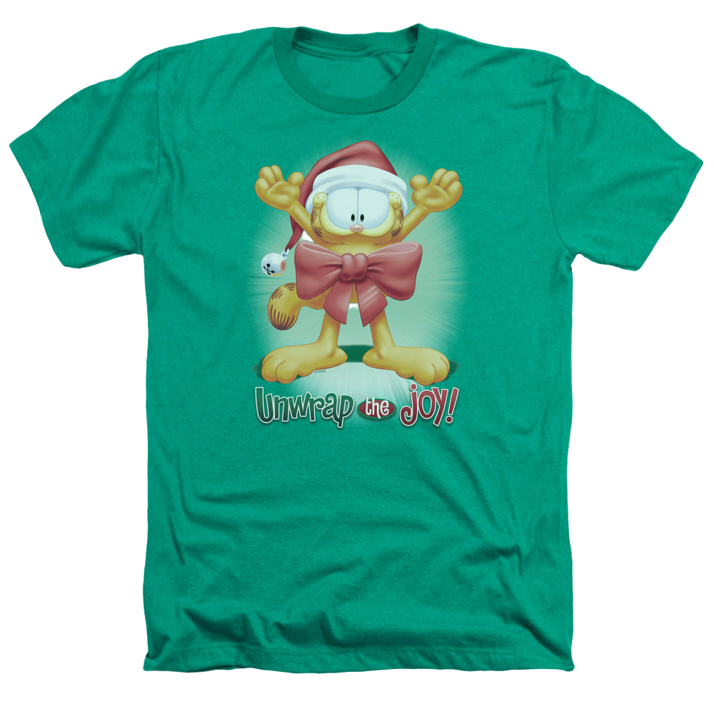 Garfield Unwrap The Joy! - Men's Heather T-Shirt Men's Heather T-Shirt Garfield