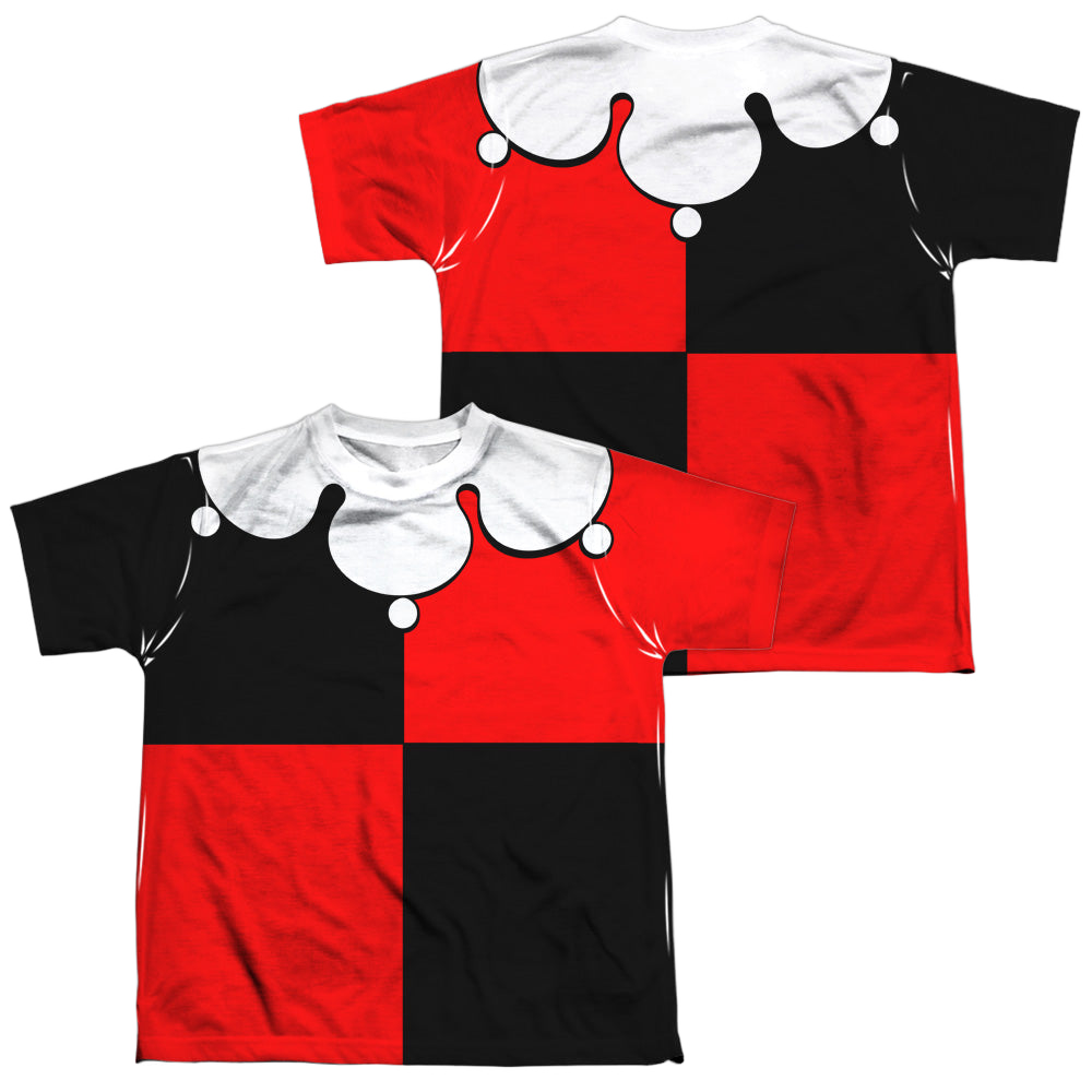 Harley Quinn Quinn Costume (Front/Back Print) - Youth All-Over Print T-Shirt Youth All-Over Print T-Shirt (Ages 8-12) Harley Quinn