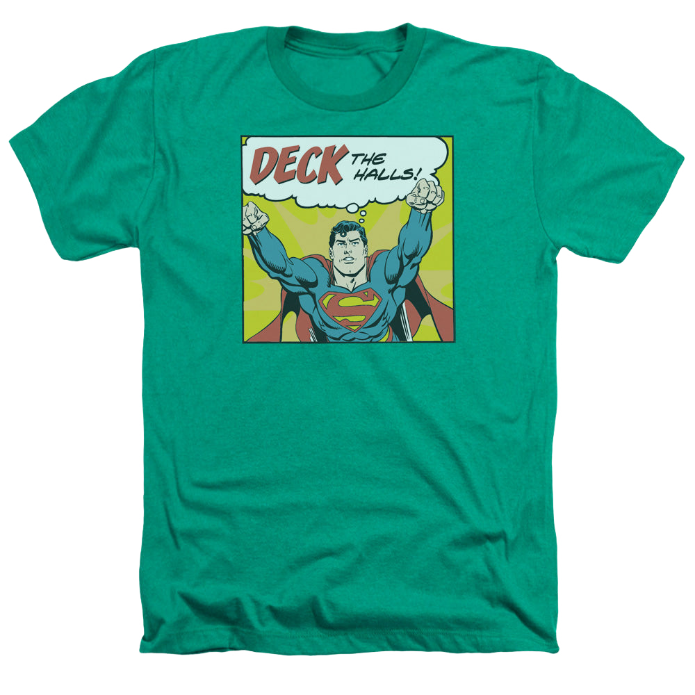 Superman Deck The Halls - Men's Heather T-Shirt Men's Heather T-Shirt Superman