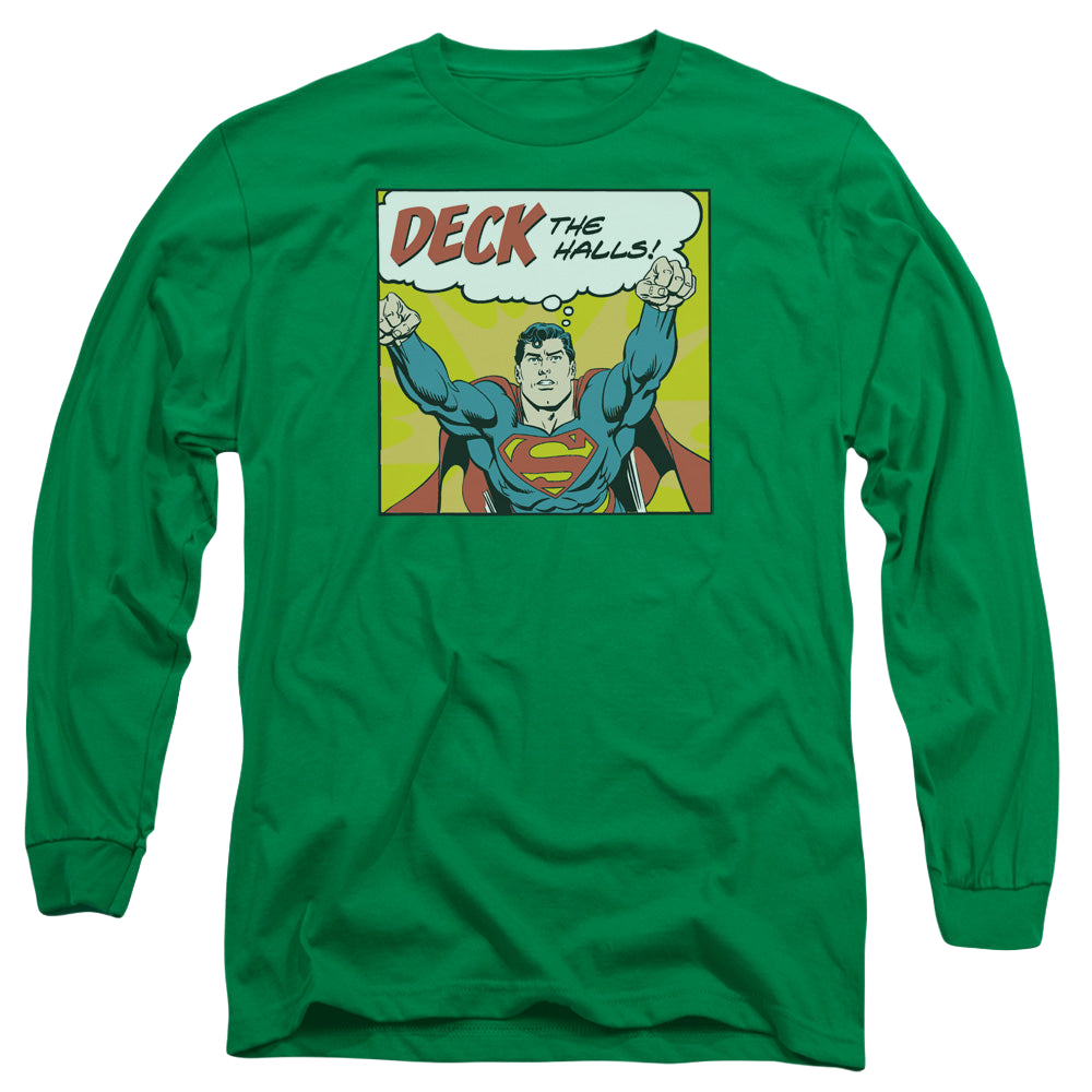 Superman Deck The Halls - Men's Long Sleeve T-Shirt Men's Long Sleeve T-Shirt Superman