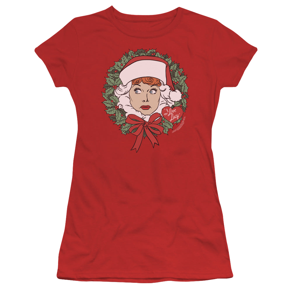 I Love Lucy Wreath - Juniors T-Shirt Juniors T-Shirt I Love Lucy