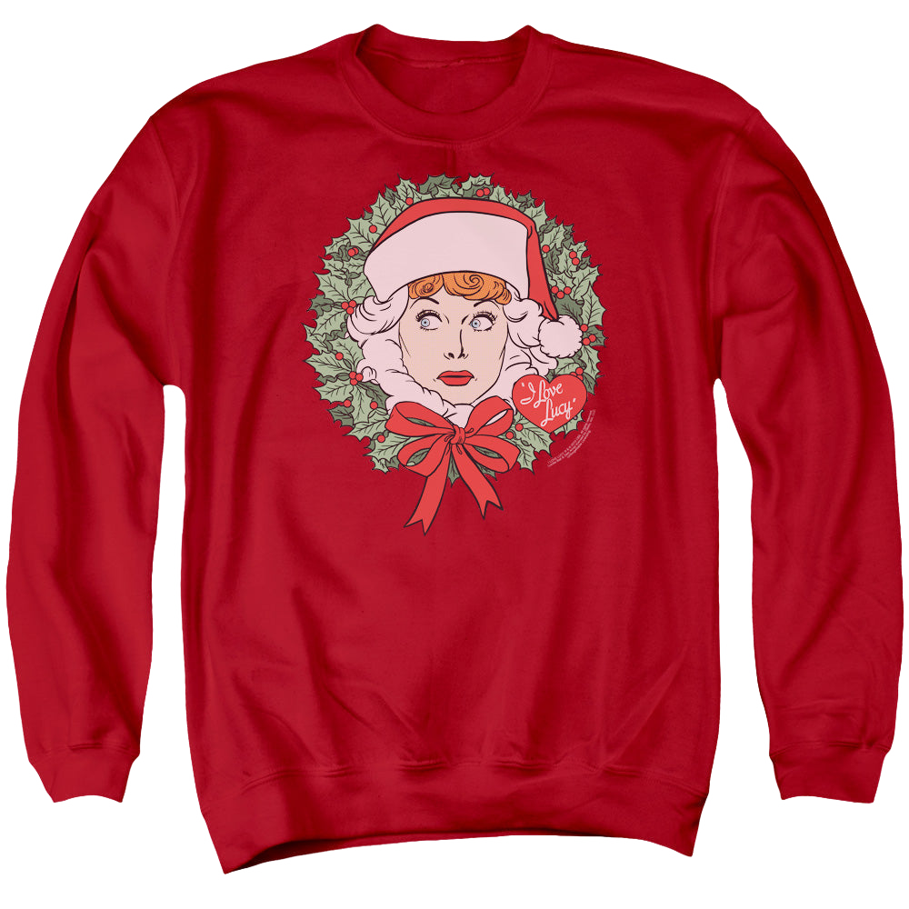 I Love Lucy Wreath - Men's Crewneck Sweatshirt Men's Crewneck Sweatshirt I Love Lucy