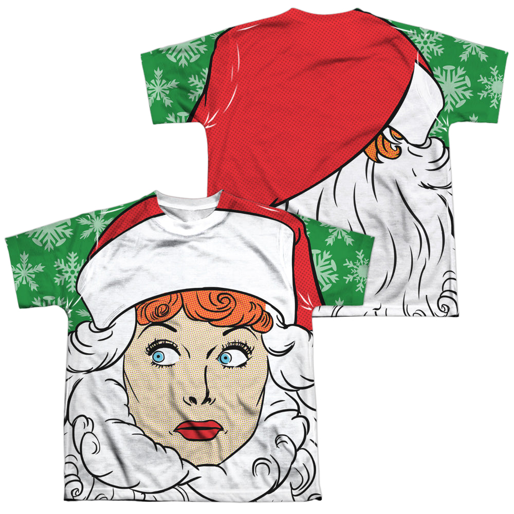 I Love Lucy Secret Santa (Front/Back Print) - Youth All-Over Print T-Shirt Youth All-Over Print T-Shirt (Ages 8-12) I Love Lucy