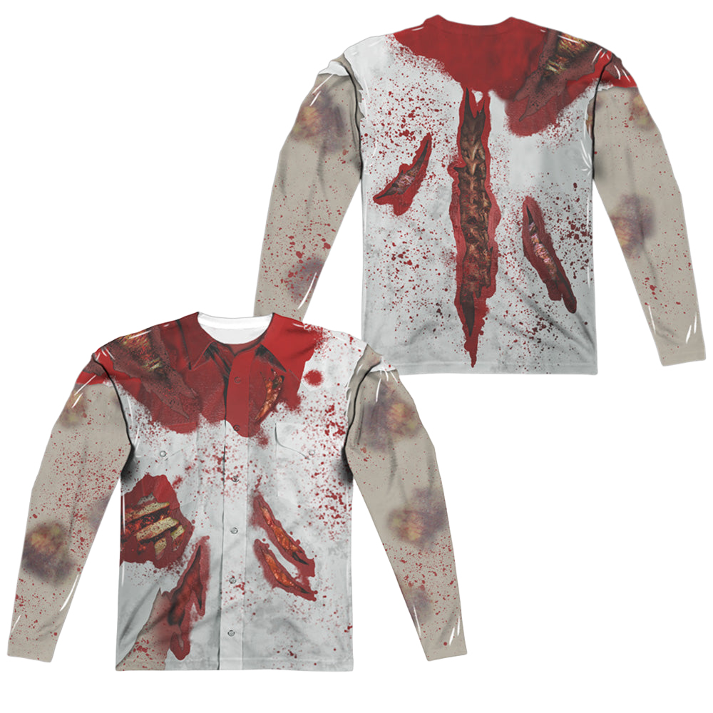 Zombies Rippied Zombie (Front/Back Print) - Men's All-Over Print Long Sleeve Men's All-Over Print Long Sleeve Zombies
