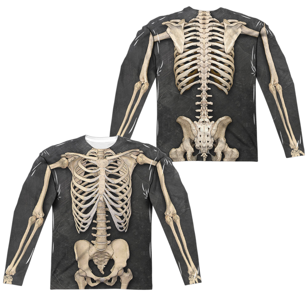 Zombies Skeleton Costume (Front/Back Print) - Men's All-Over Print Long Sleeve Men's All-Over Print Long Sleeve Zombies