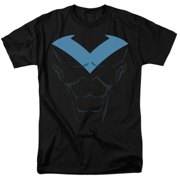 Black men's regular fit t-shirt with Nightwing Uniform graphic