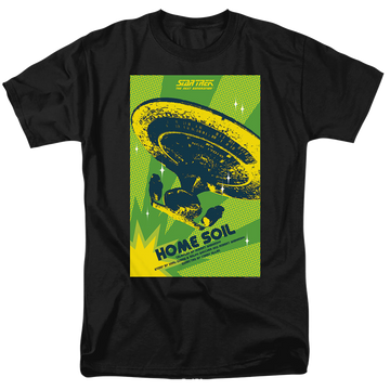 Black men's regular fit t-shirt with Star Trek The Next Generation Tng Season 1 Episode 18 graphic