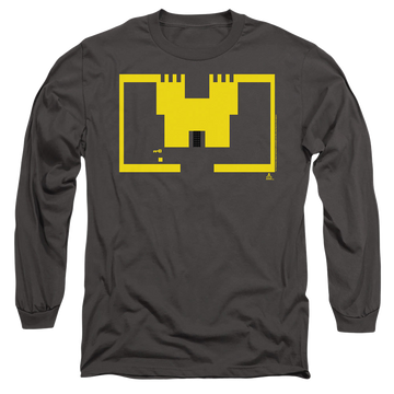Charcoal men's long sleeve t-shirt with Atari Adventure Screen Art graphic