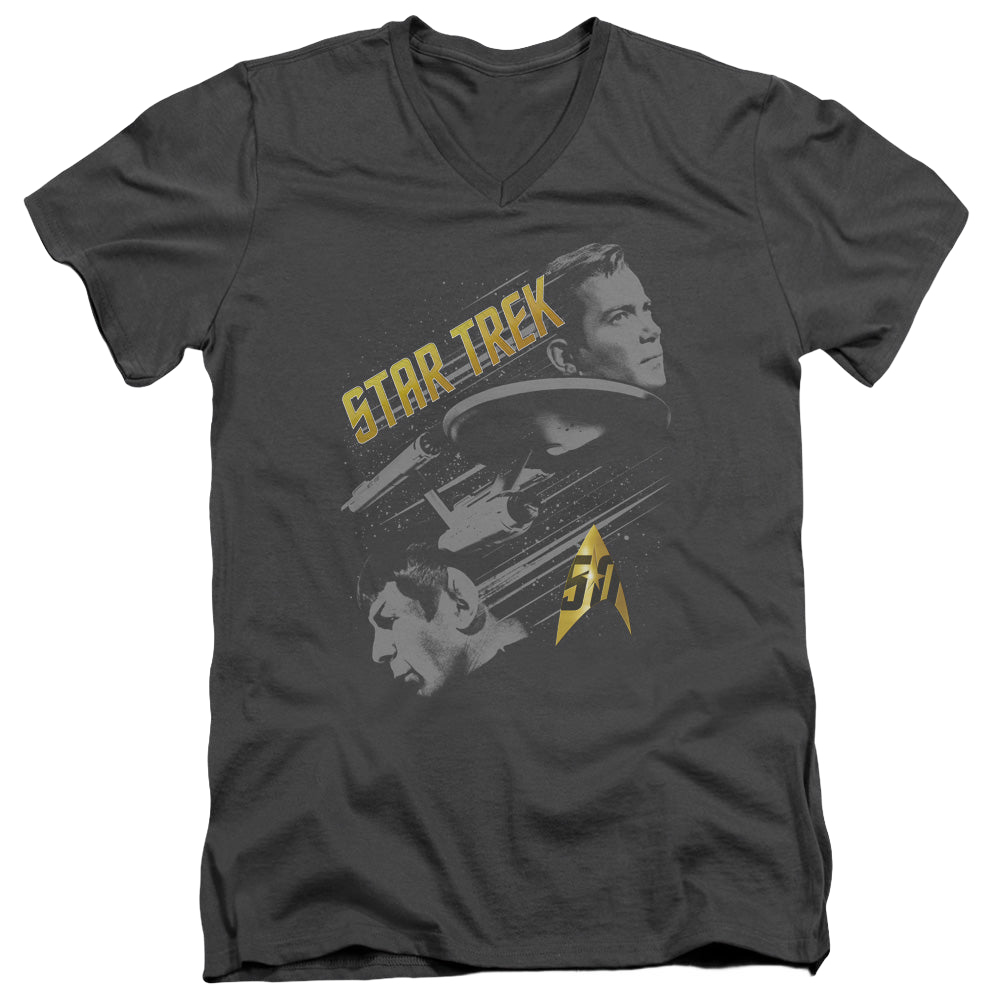 Star Trek The Original Series 50 Year Frontier - Men's V-Neck T-Shirt Men's V-Neck T-Shirt Star Trek The Original Series