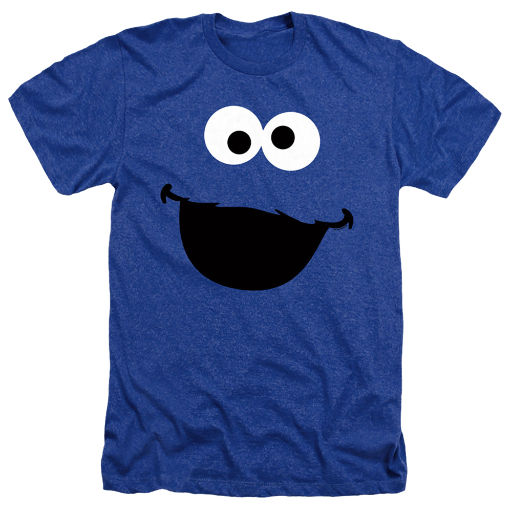 Sesame Street Cookie Monster Face - Men's Heather T-Shirt