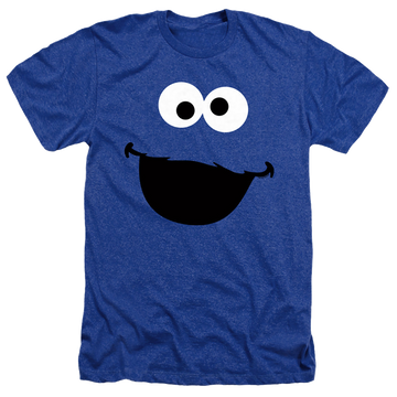 Sesame Street Cookie Monster Face - Men's Heather T-Shirt