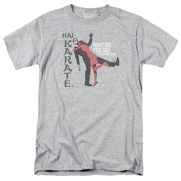 Athletic heather men's regular fit t-shirt with Hai Karate Name graphic