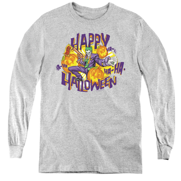 DC Batman Ha Ha Halloween - Youth Long Sleeve T-Shirt Youth Long Sleeve T-Shirt Batman