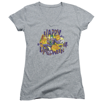 DC Batman Ha Ha Halloween - Juniors V-Neck T-Shirt Juniors V-Neck T-Shirt Batman