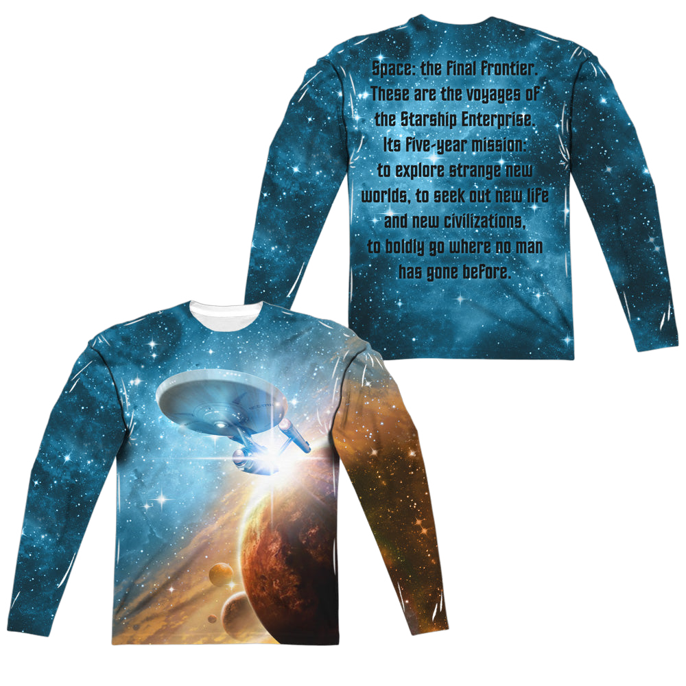 Star Trek The Original Series Final Frontier (Front/Back Print) - Men's All-Over Print Long Sleeve Men's All-Over Print Long Sleeve Star Trek The Original Series