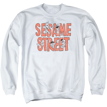 Sesame Street In Letters - Men's Crewneck Sweatshirt Men's Crewneck Sweatshirt Sesame Street