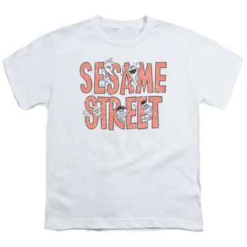 Sesame Street In Letters - Youth T-Shirt Youth T-Shirt (Ages 8-12) Sesame Street