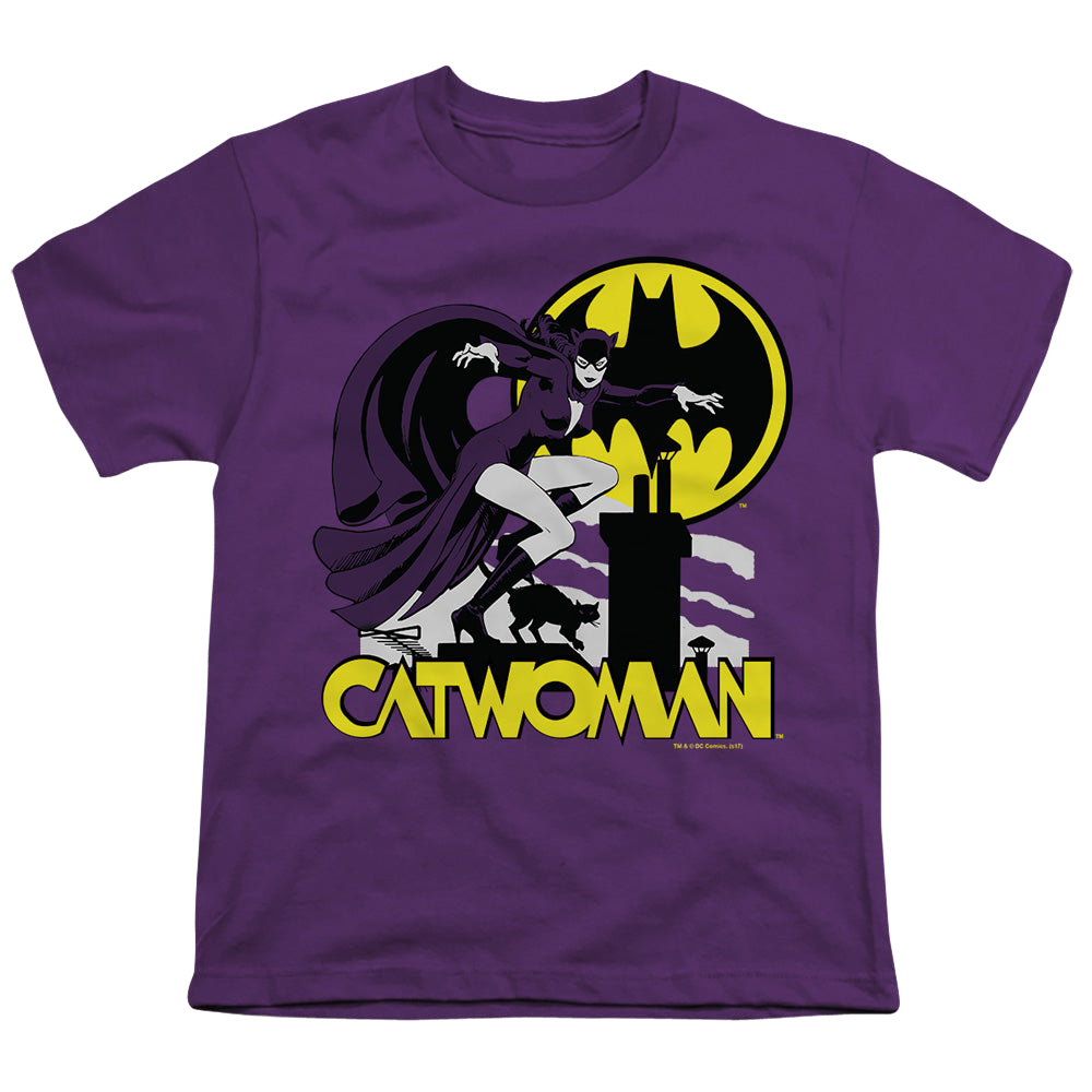 Catwoman Rooftop Cat - Youth T-Shirt Youth T-Shirt (Ages 8-12) Catwoman