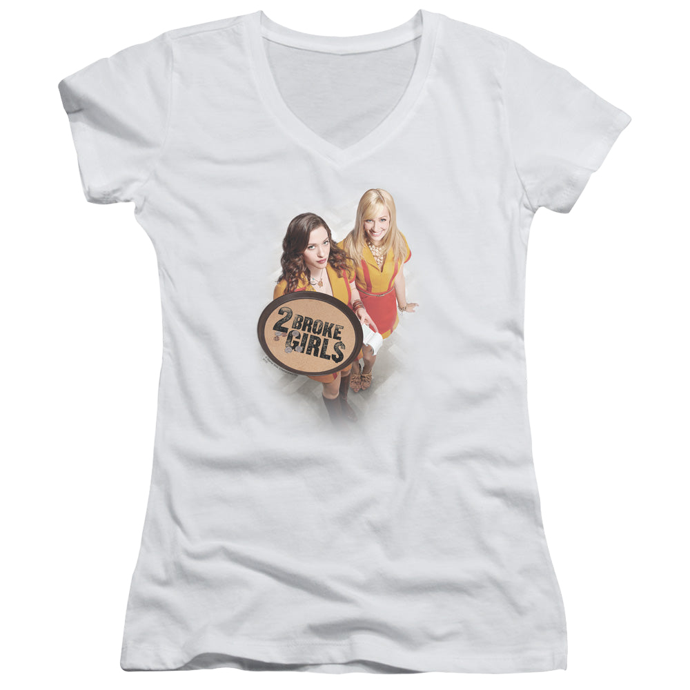 2 Broke Girls Tips Really - Juniors V-Neck T-Shirt Juniors V-Neck T-Shirt 2 Broke Girls
