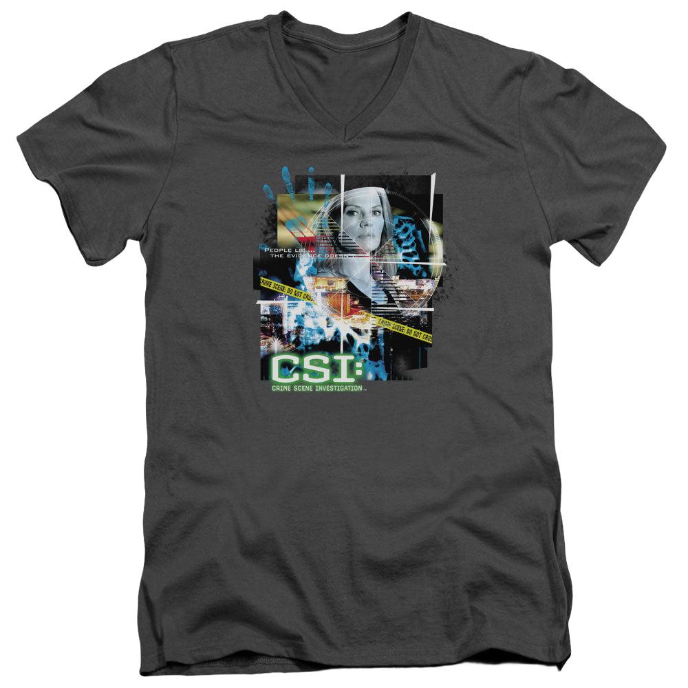 CSI Evidence Collage - Men's V-Neck T-Shirt Men's V-Neck T-Shirt CSI