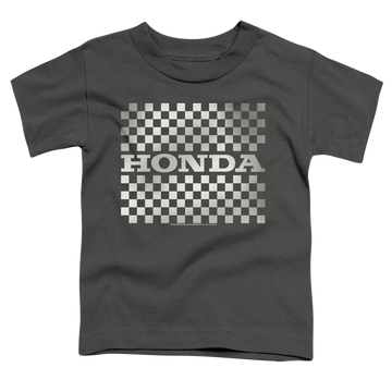 Charcoal toddler t-shirt with Honda Checkers Logo graphic