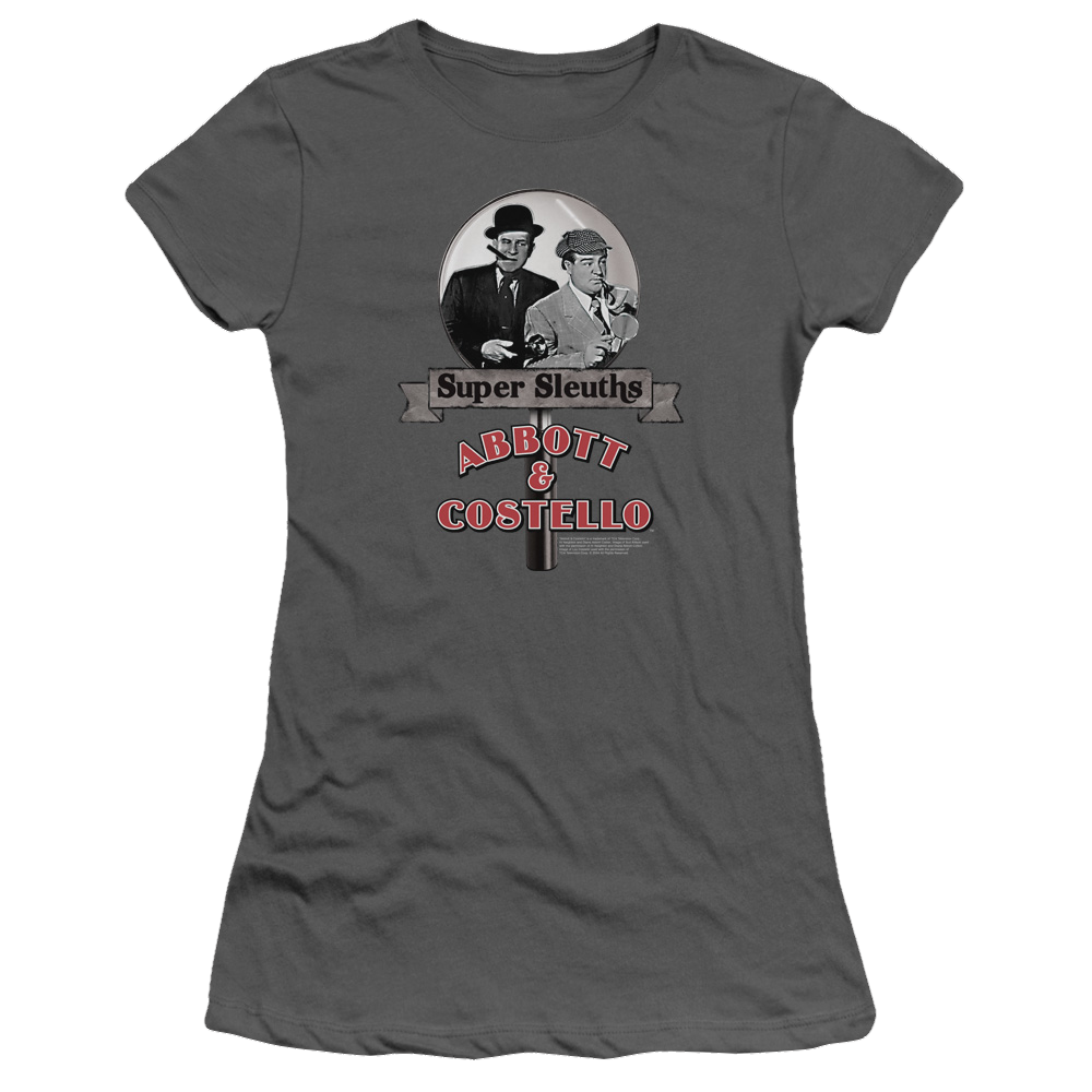 Abbott and Costello Super Sleuths - Juniors T-Shirt Juniors T-Shirt Abbott and Costello