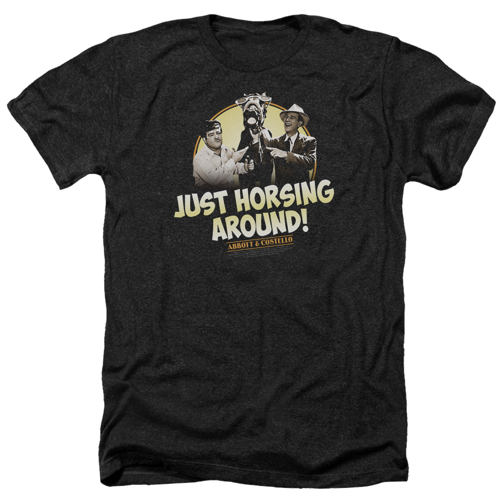 Abbott and Costello Horsing Around - Men's Heather T-Shirt Men's Heather T-Shirt Abbott and Costello