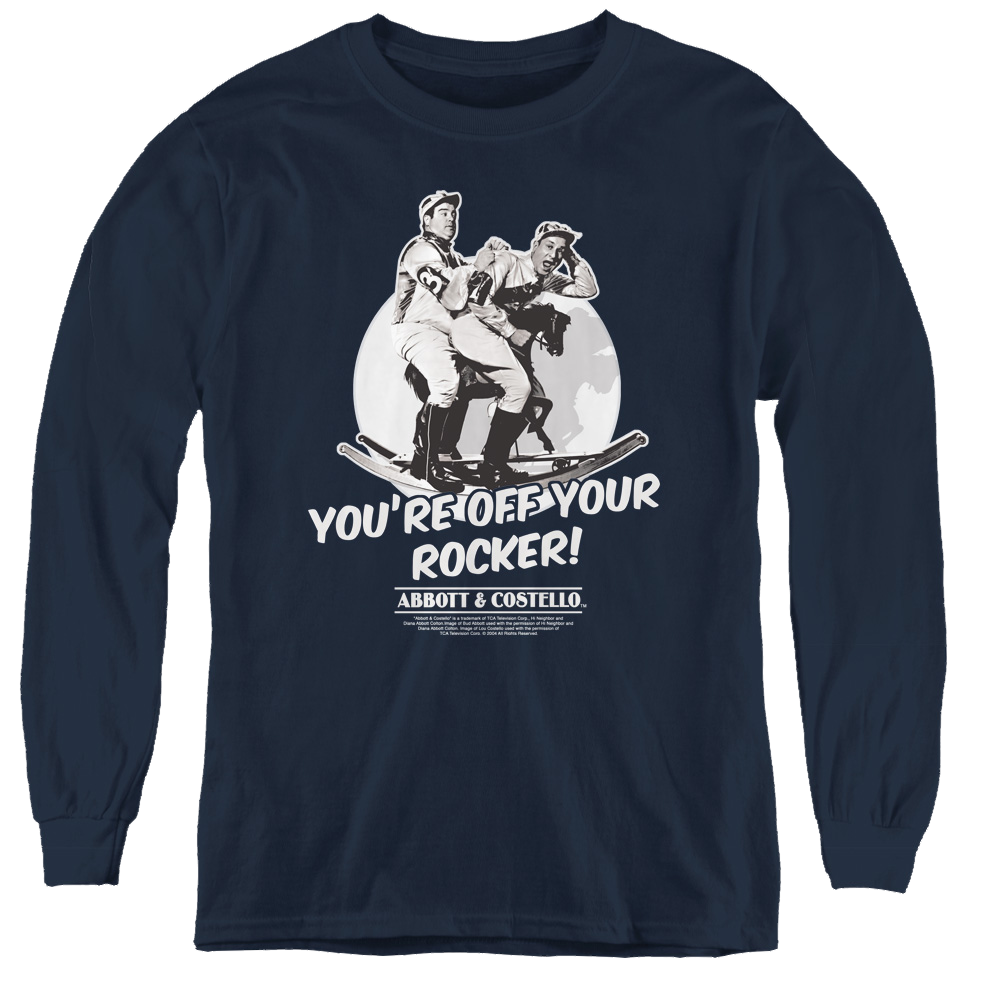 Abbott & Costello Off Your Rocker - Youth Long Sleeve T-Shirt Youth Long Sleeve T-Shirt Abbott and Costello